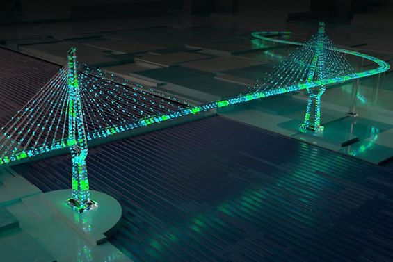 Grafik Digitaler Zwilling der Köhlbrandbrücke