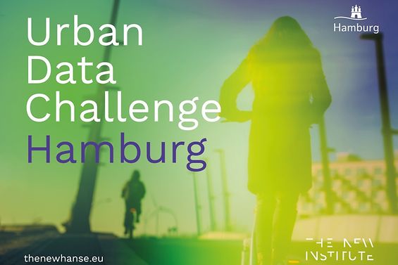 Urban Data Challenge Grafik mit Logos vom TNI und Stadt Hamburg